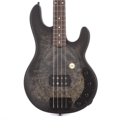 Sterling by Music Man StingRay Burl Top Trans Black Satin Bass Guitars / 4-String