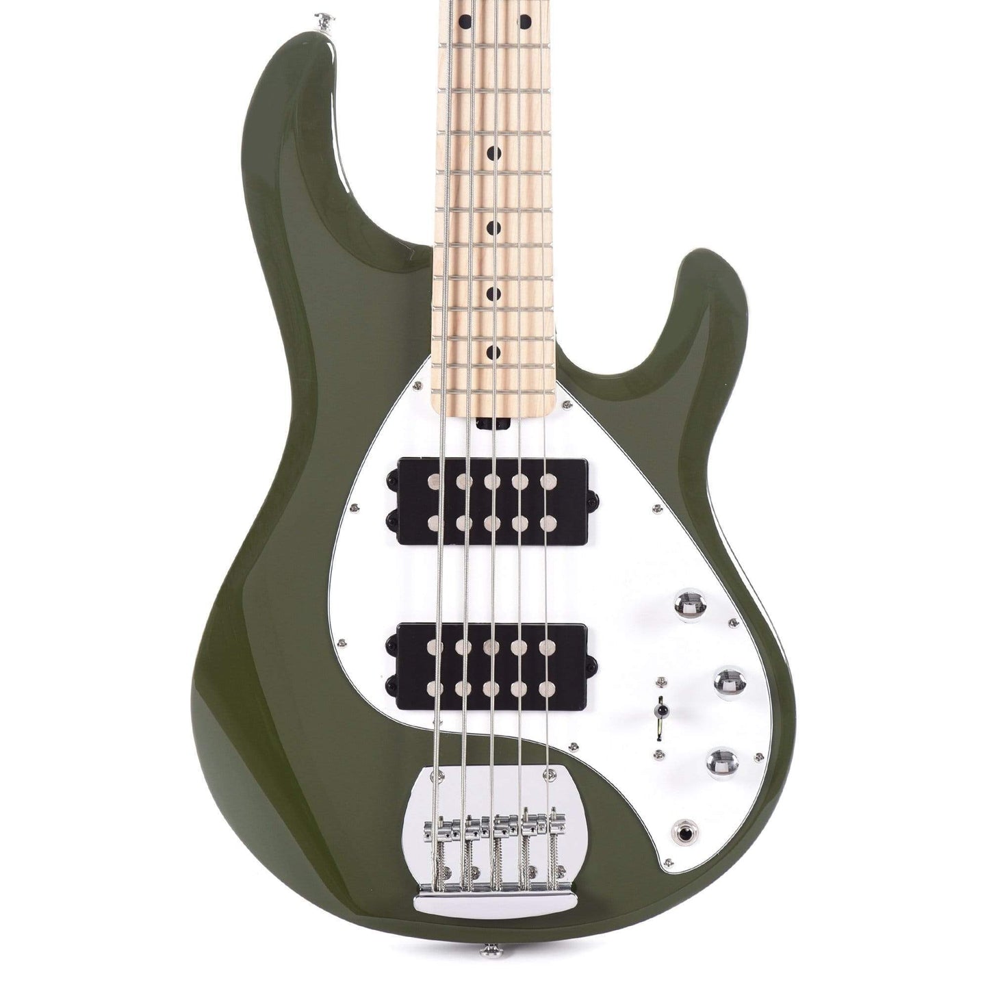 Sterling by Music Man StingRay5 HH 5-String Olive Bass Guitars / 5-String or More