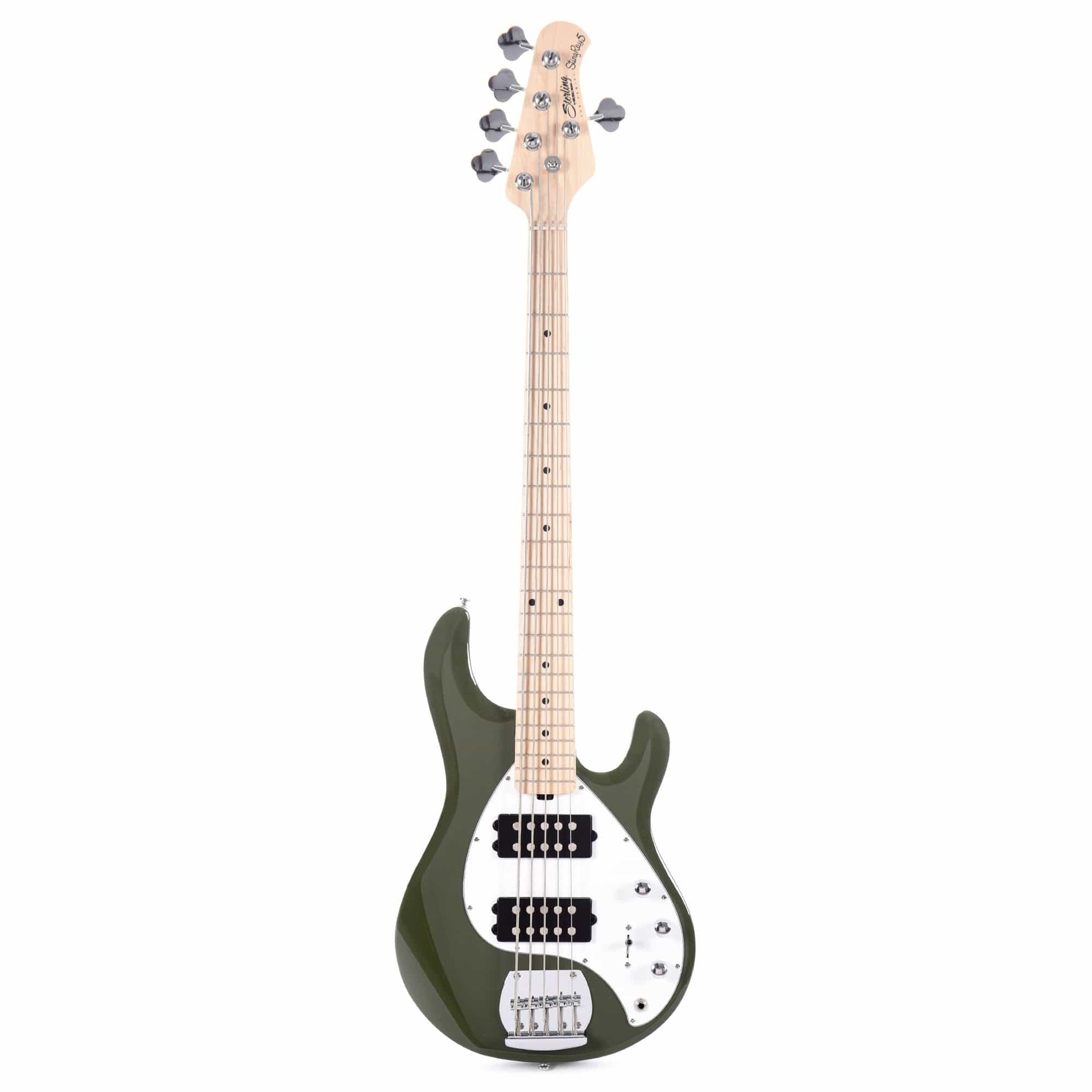 Sterling by Music Man StingRay5 HH 5-String Olive Bass Guitars / 5-String or More