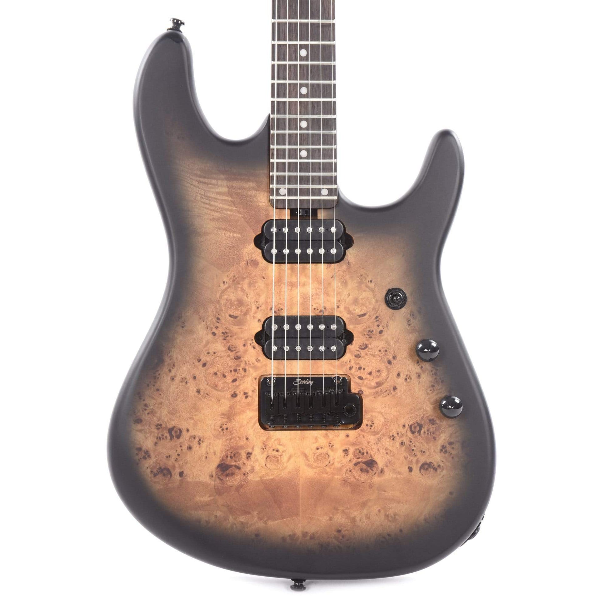 Sterling by Music Man Jason Richardson Signature Cutlass Natural Poplar Burl Burst Electric Guitars / Solid Body