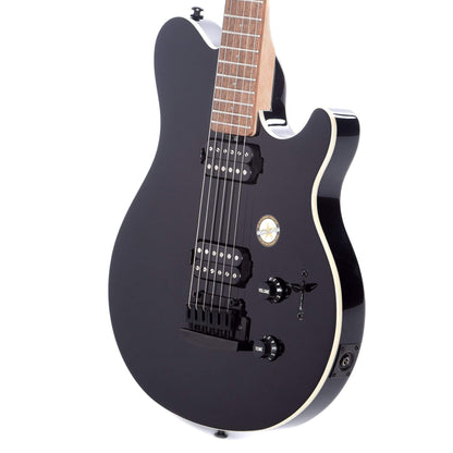 Sterling by Music Man S.U.B. Series Axis Black with White Body Binding Electric Guitars / Solid Body