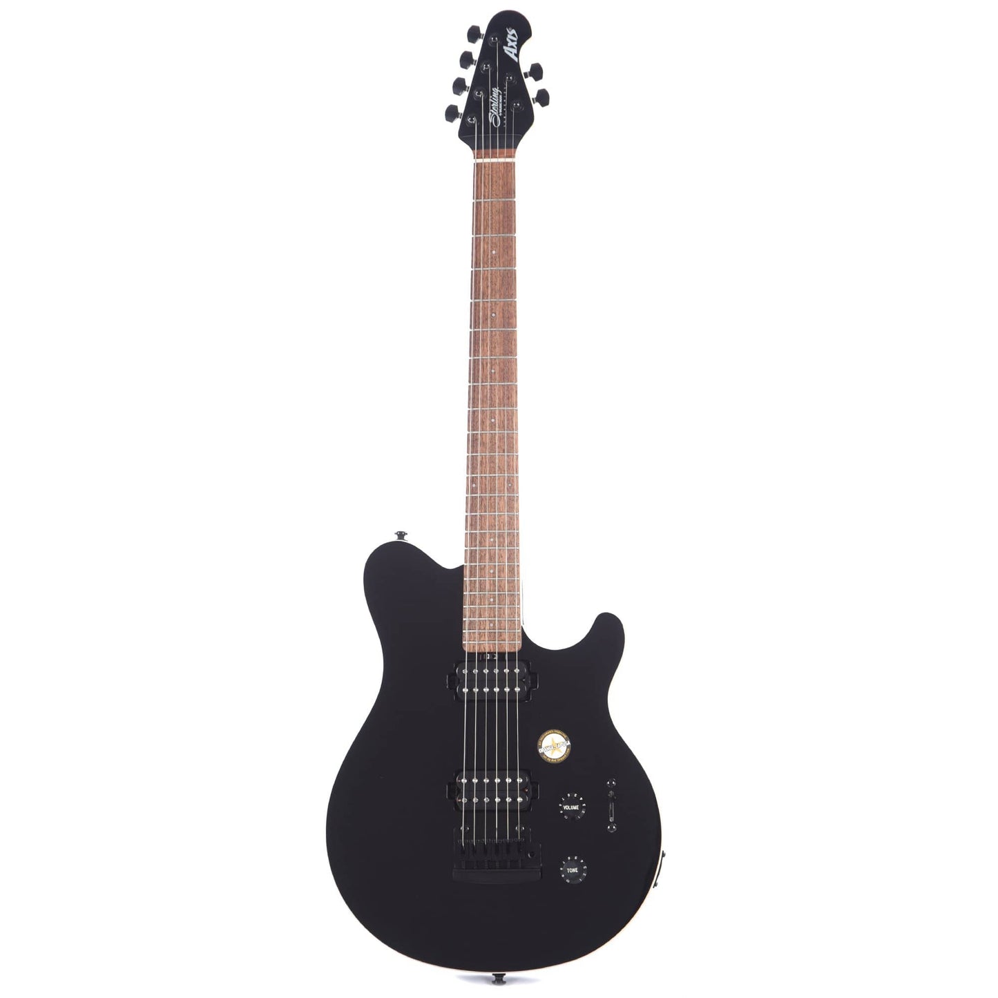 Sterling by Music Man S.U.B. Series Axis Black with White Body Binding Electric Guitars / Solid Body