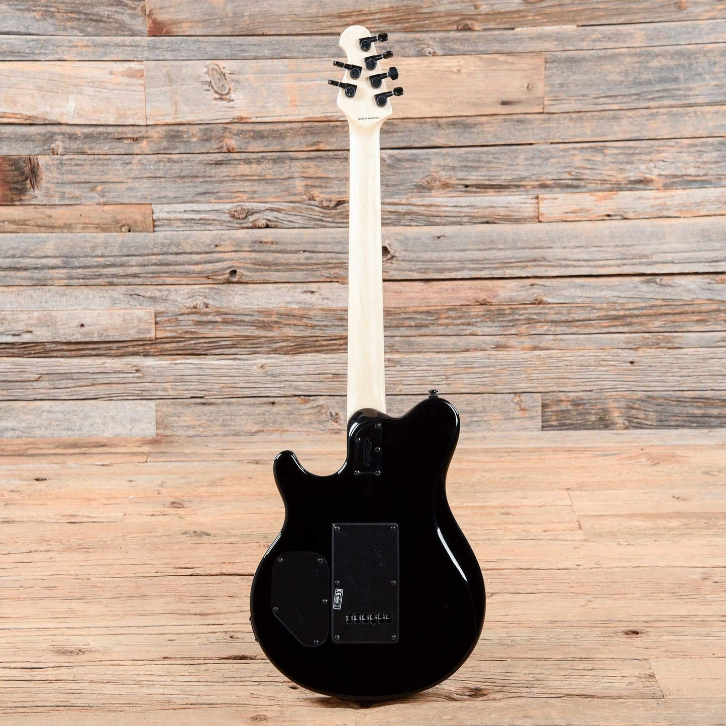 Sterling by Music Man S.U.B. Series Axis Black with White Body Binding Electric Guitars / Solid Body