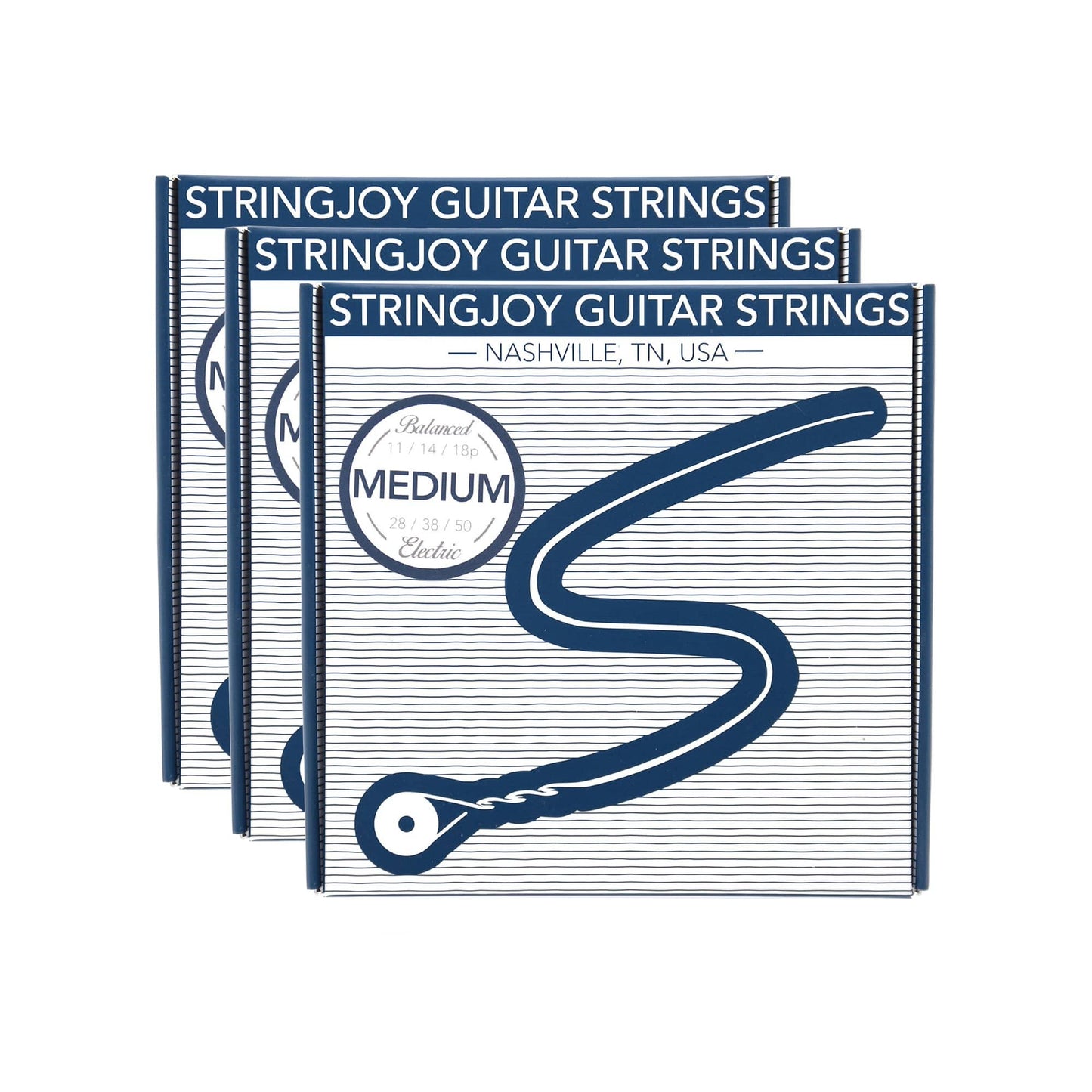 Stringjoy Electric Balanced Medium Gauge 11-50 3 Pack Bundle Accessories / Strings / Guitar Strings