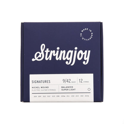 Stringjoy Signatures 12-String Balanced Super Light Gauge 9-42 Nickel Wound Electric Guitar Strings Accessories / Strings / Guitar Strings