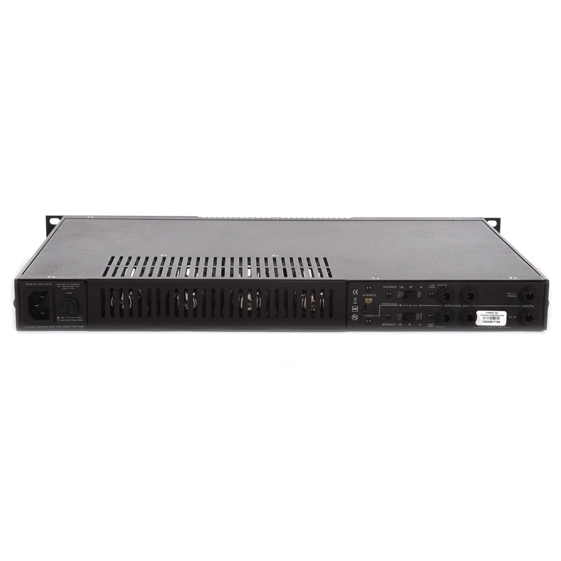 Synergy SYN-5050 Rack Mount All-Tube Power Amp (2x50W Stereo/100W Mono) w/(4) 6L6 & (2) 12AX7 Amps / Boutique Amps