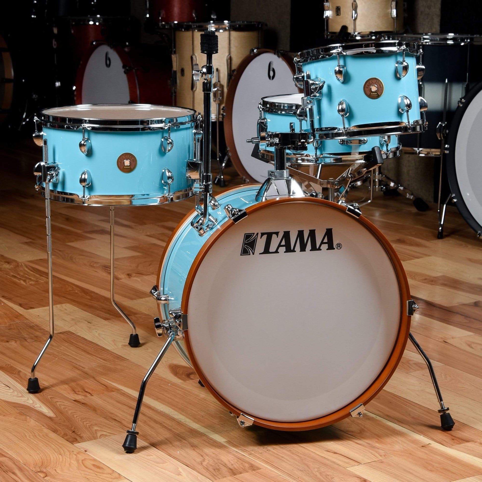 Tama Club Jam 10/14/18/5x13 4pc. Drum Kit Aqua Blue Drums and Percussion / Acoustic Drums / Full Acoustic Kits