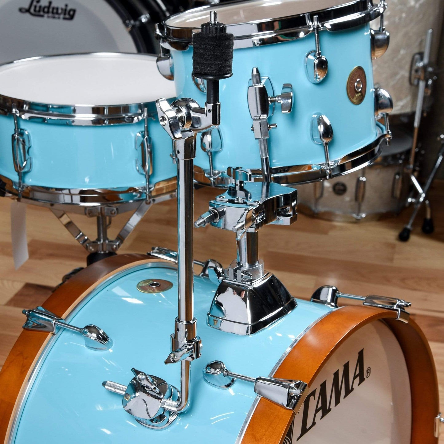 Tama Club Jam 10/14/18/5x13 4pc. Drum Kit Aqua Blue Drums and Percussion / Acoustic Drums / Full Acoustic Kits