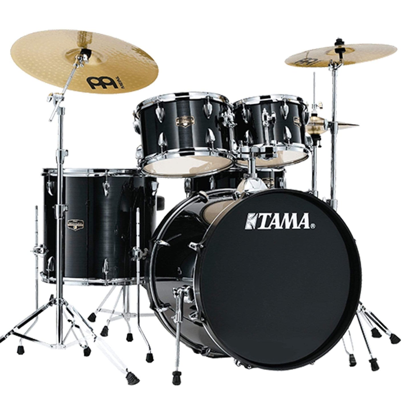 Tama Imperialstar 10/12/16/22/5x14 5pc. Drum Kit Hairline Black w/Hardware & Cymbals Drums and Percussion / Acoustic Drums / Full Acoustic Kits