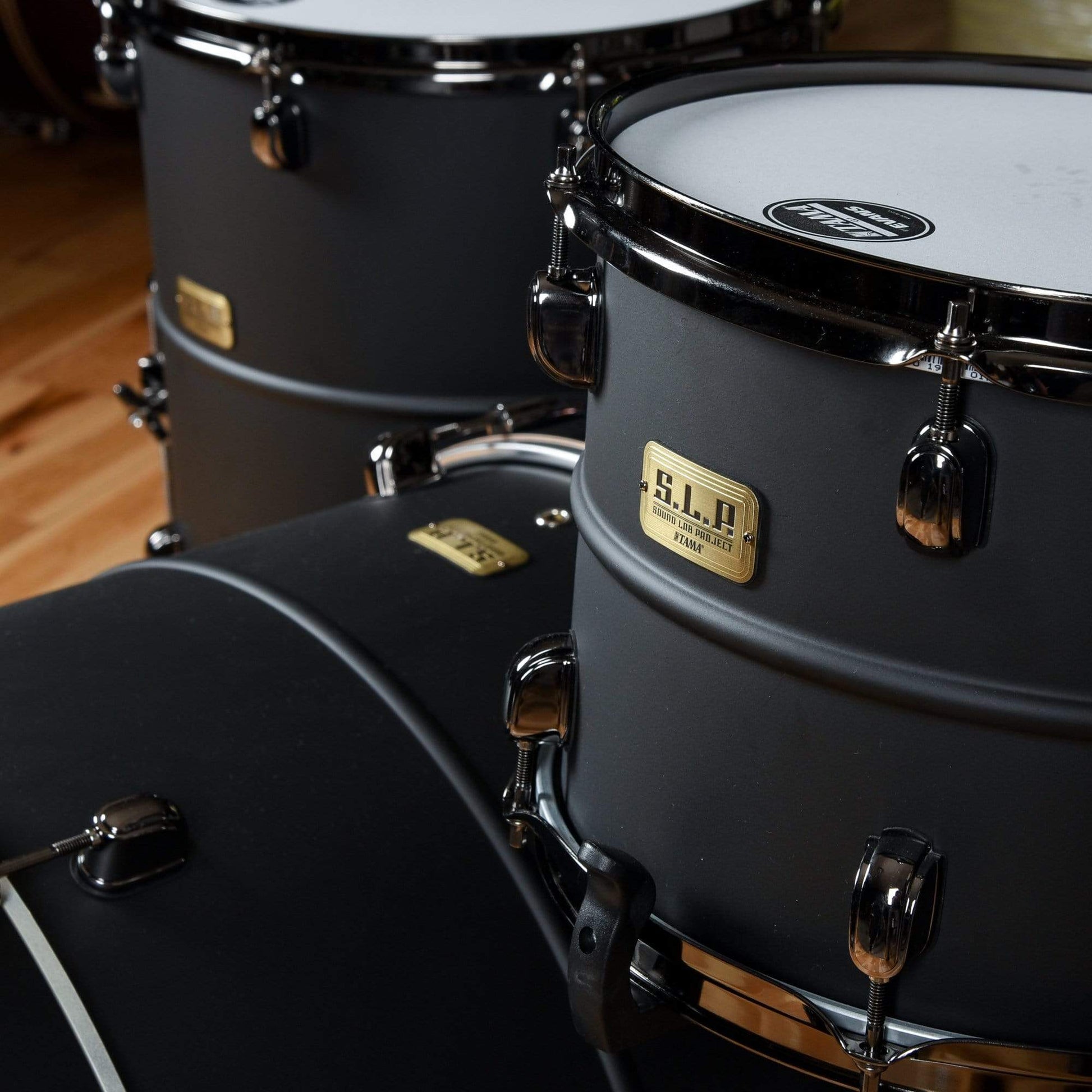 Tama S.L.P. 13/16/22 Big Black Steel 3pc. Drum Kit w/Tom Stand Drums and Percussion / Acoustic Drums / Full Acoustic Kits