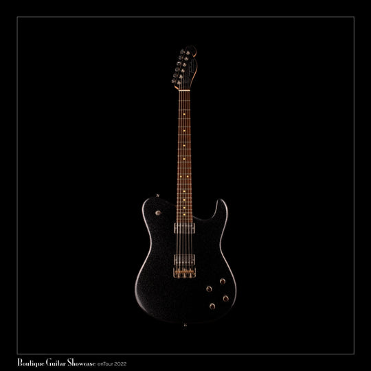 Tausch Guitars Montreux Charcoal Sparkle w/Solid Chestnut Body