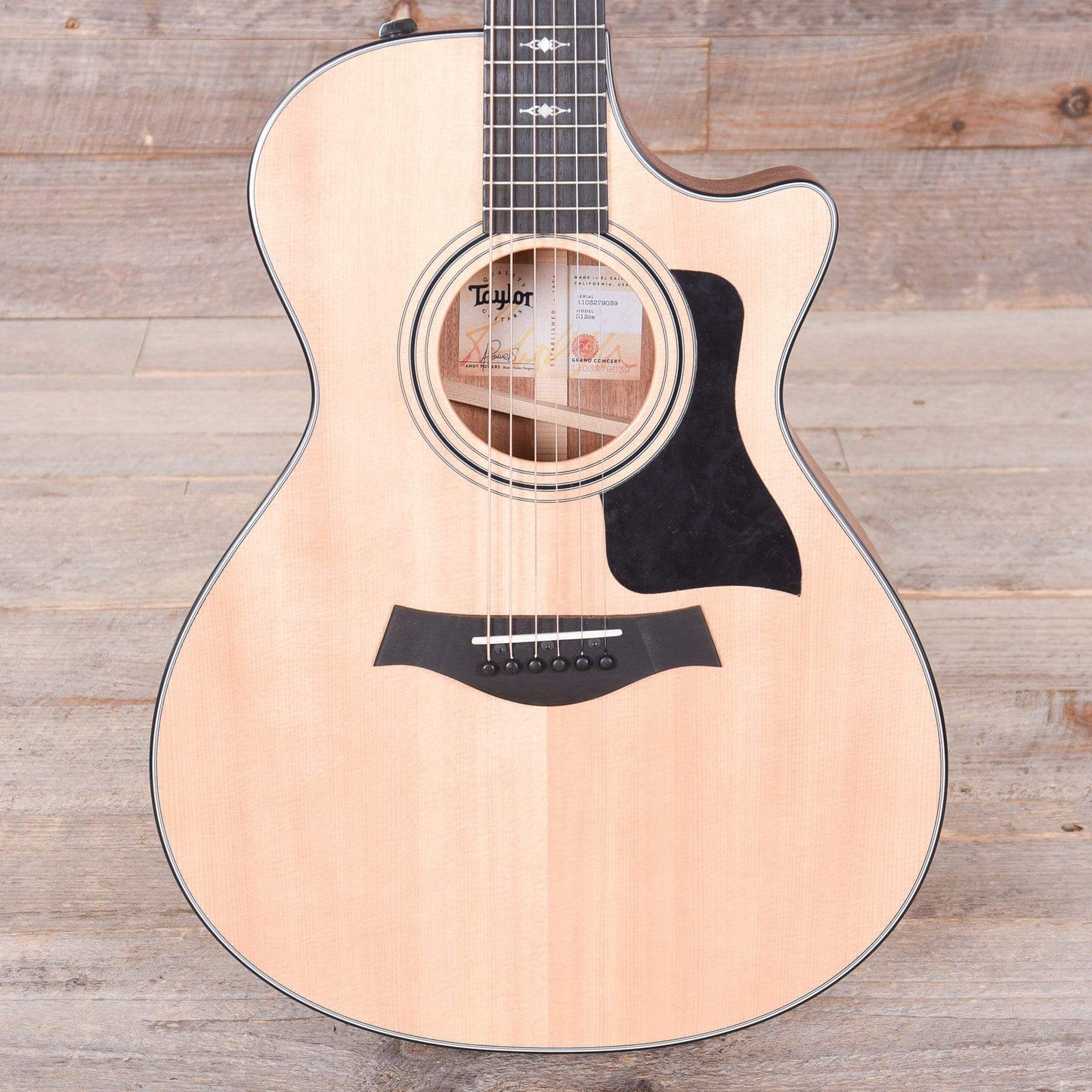 Taylor 312ce Grand Concert Sitka/Sapele Natural ES2 w/V-Class Bracing Acoustic Guitars / Concert