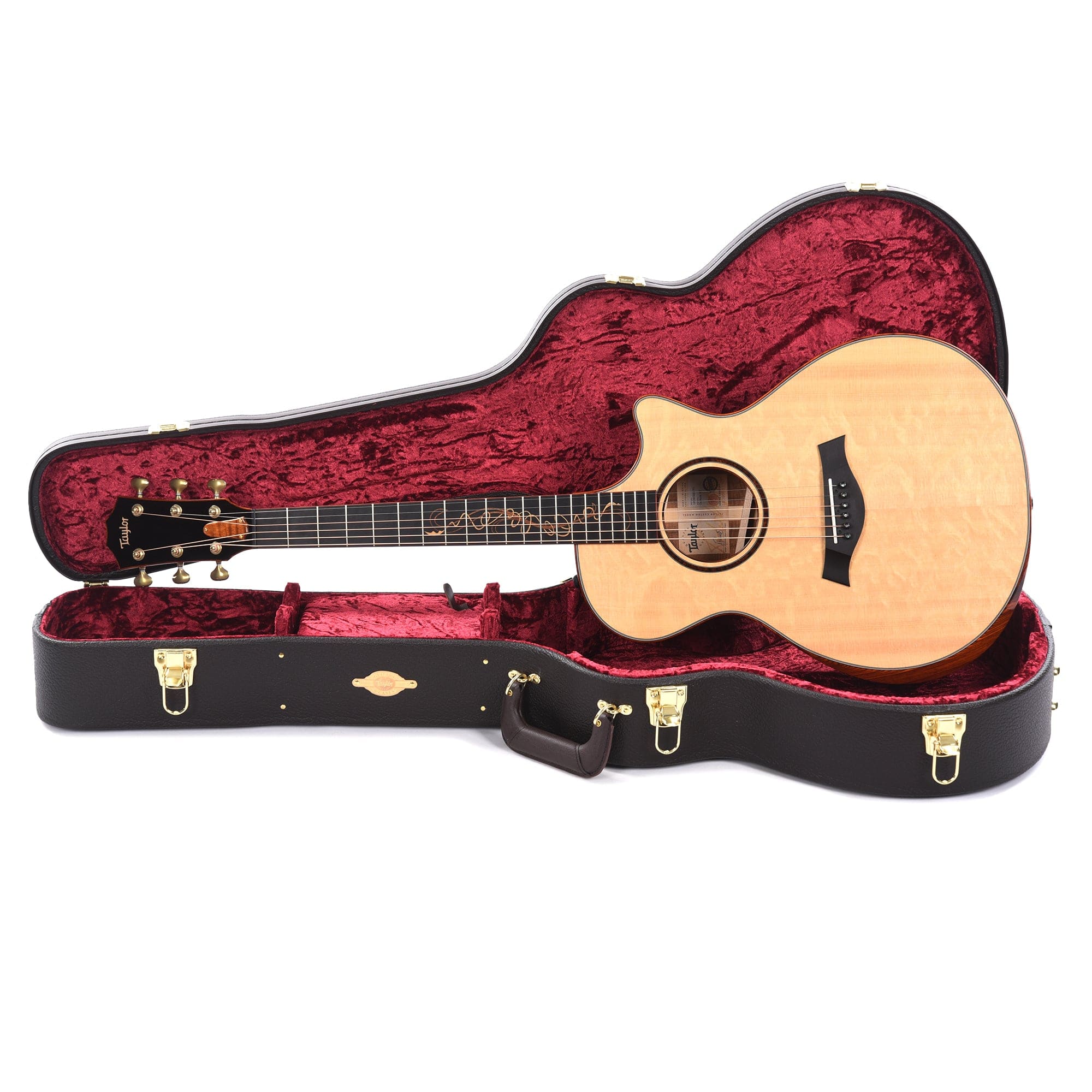 Taylor Custom Grand Concert Master Grade Hawaiian Koa & Bearclaw Lutz Spruce Aged Toner Natural w/Cocobolo Binding & Engraved Twist Inlay Acoustic Guitars / Concert