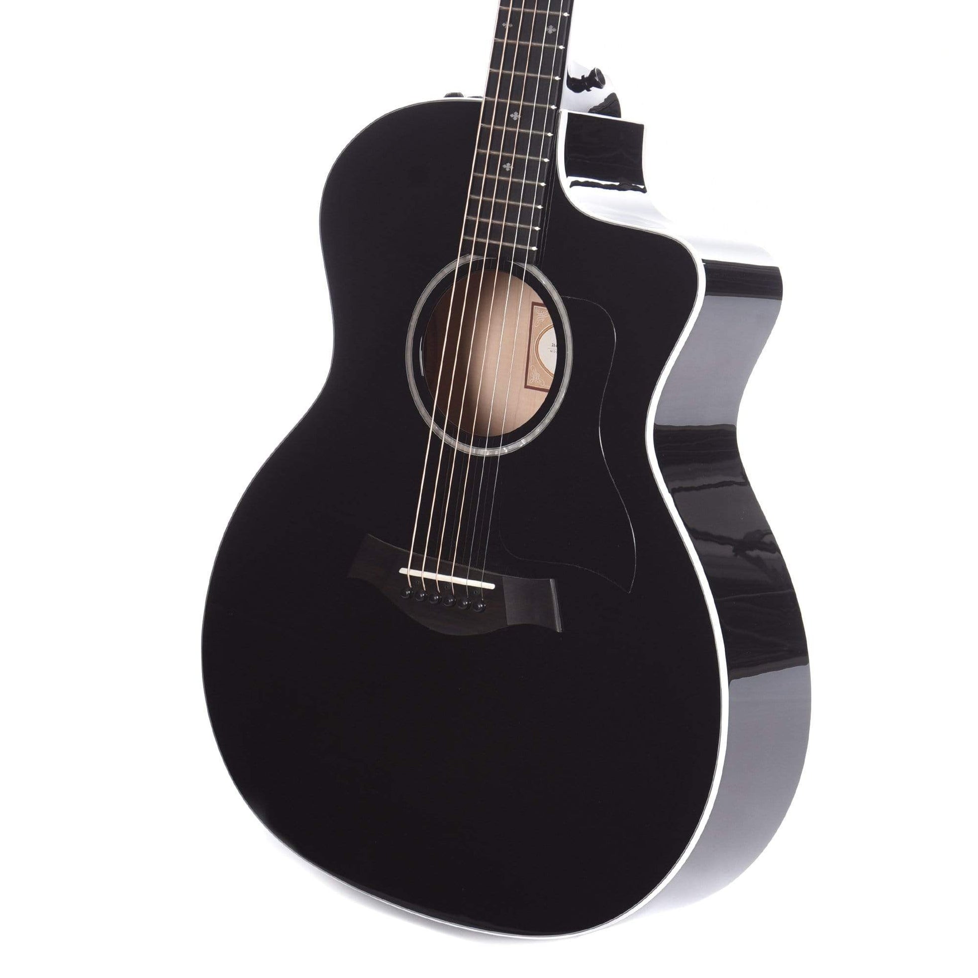 Taylor 214ce-BLK Deluxe Grand Auditorium Sitka/Maple Black ES2 Acoustic Guitars / OM and Auditorium