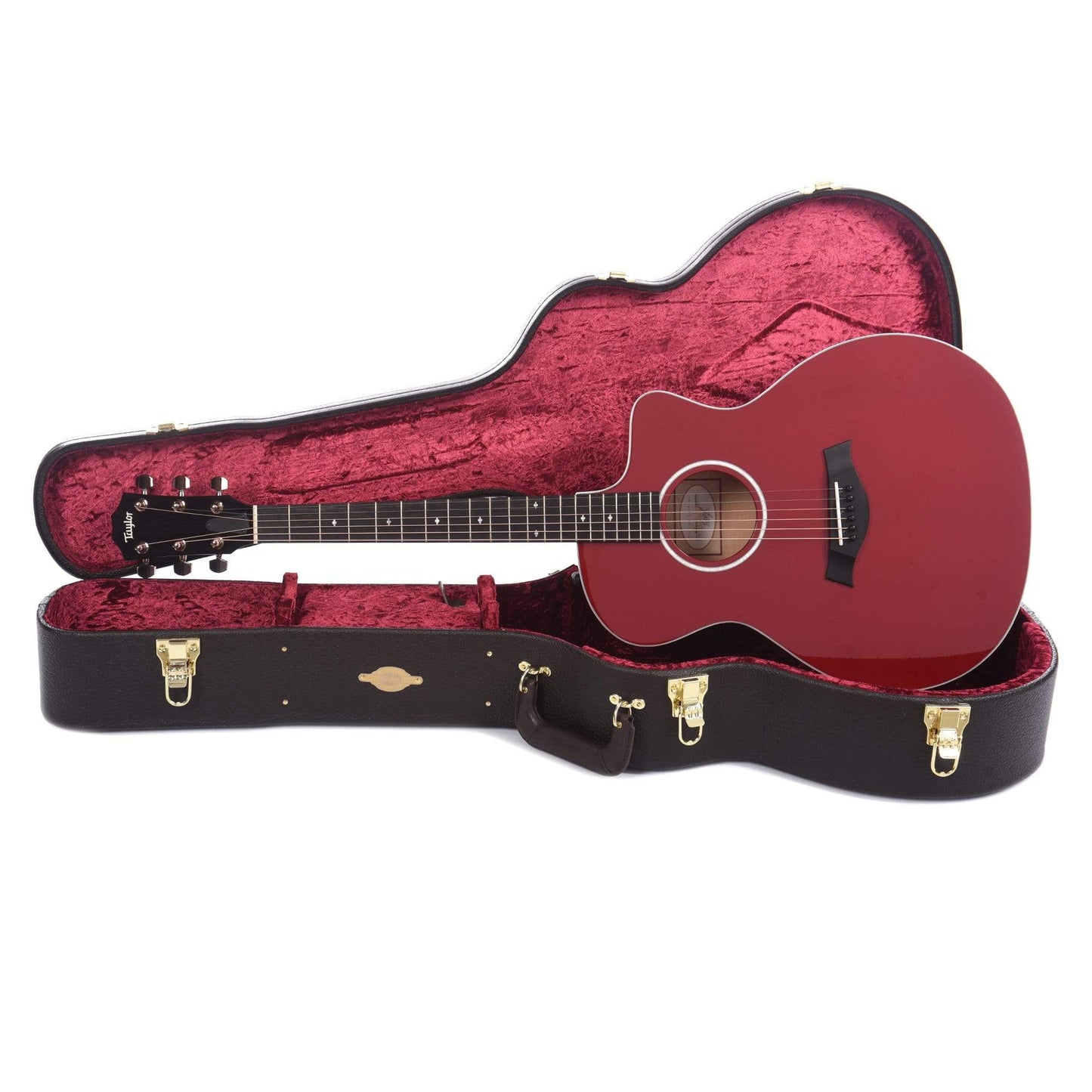 Taylor 214ce-RED DLX Grand Auditorium Red Acoustic Guitars / OM and Auditorium