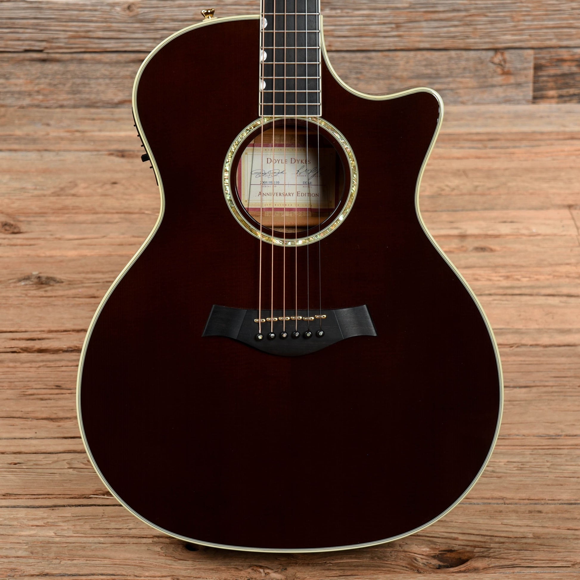 Taylor DDAE Doyle Dykes Anniversary Edition Black Cherry 2005 Acoustic Guitars / OM and Auditorium