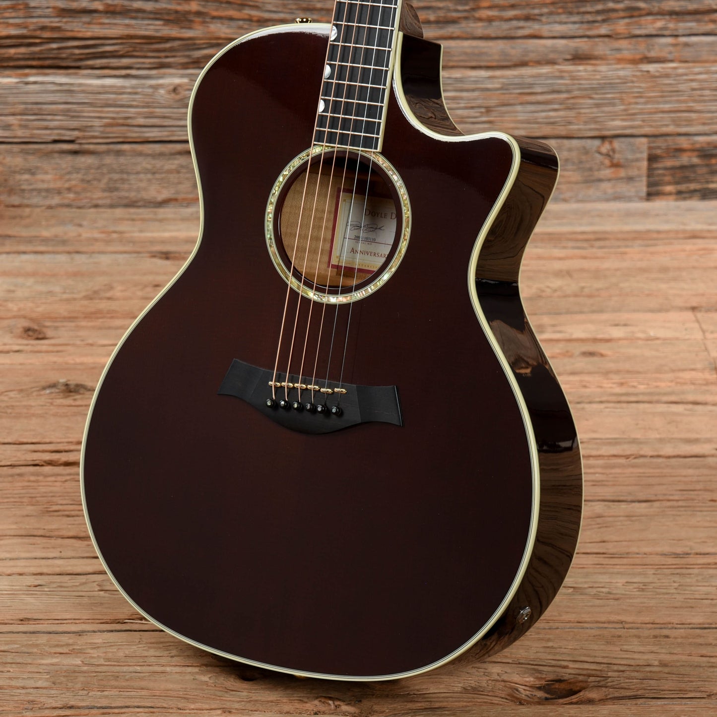 Taylor DDAE Doyle Dykes Anniversary Edition Black Cherry 2005 Acoustic Guitars / OM and Auditorium