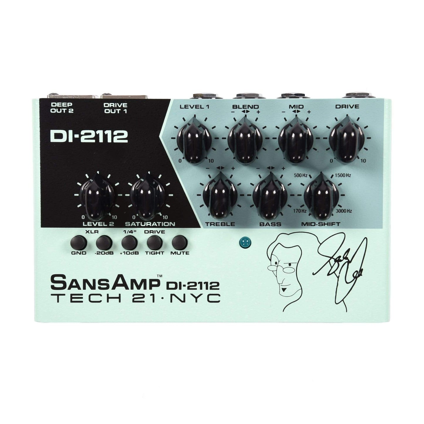 Tech 21 SansAmp Geddy Lee DI-2112 Signature Bass Pre-Amp Pedal Pro Audio / DI Boxes