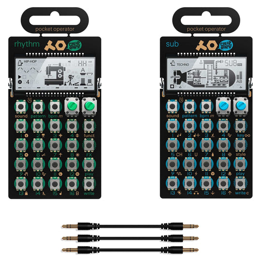 Teenage Engineering Pocket Operator PO-12 Rhythm and PO-14 Sub w/Sync Cables Bundle Drums and Percussion / Drum Machines and Samplers