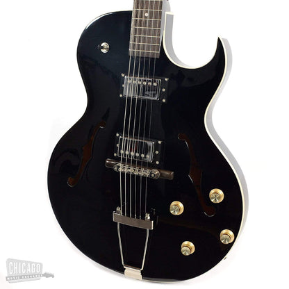 Loar LH-304T-CBK Archtop Thinbody Cutaway Black w/Humbuckers Electric Guitars / Semi-Hollow