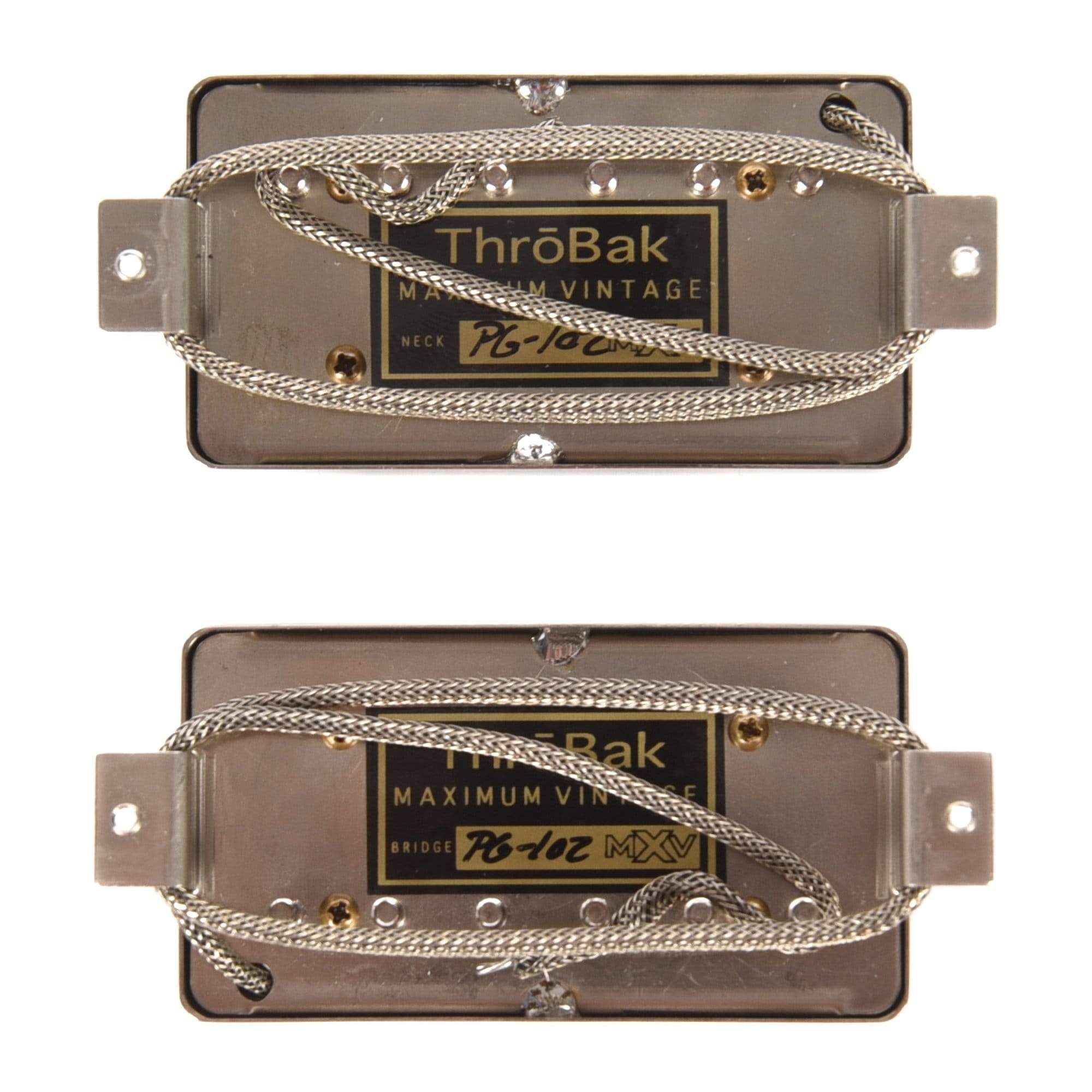 ThroBak PG-102 MXV Peter Green Style PAF Humbucker Pickup Set Aged Nickel