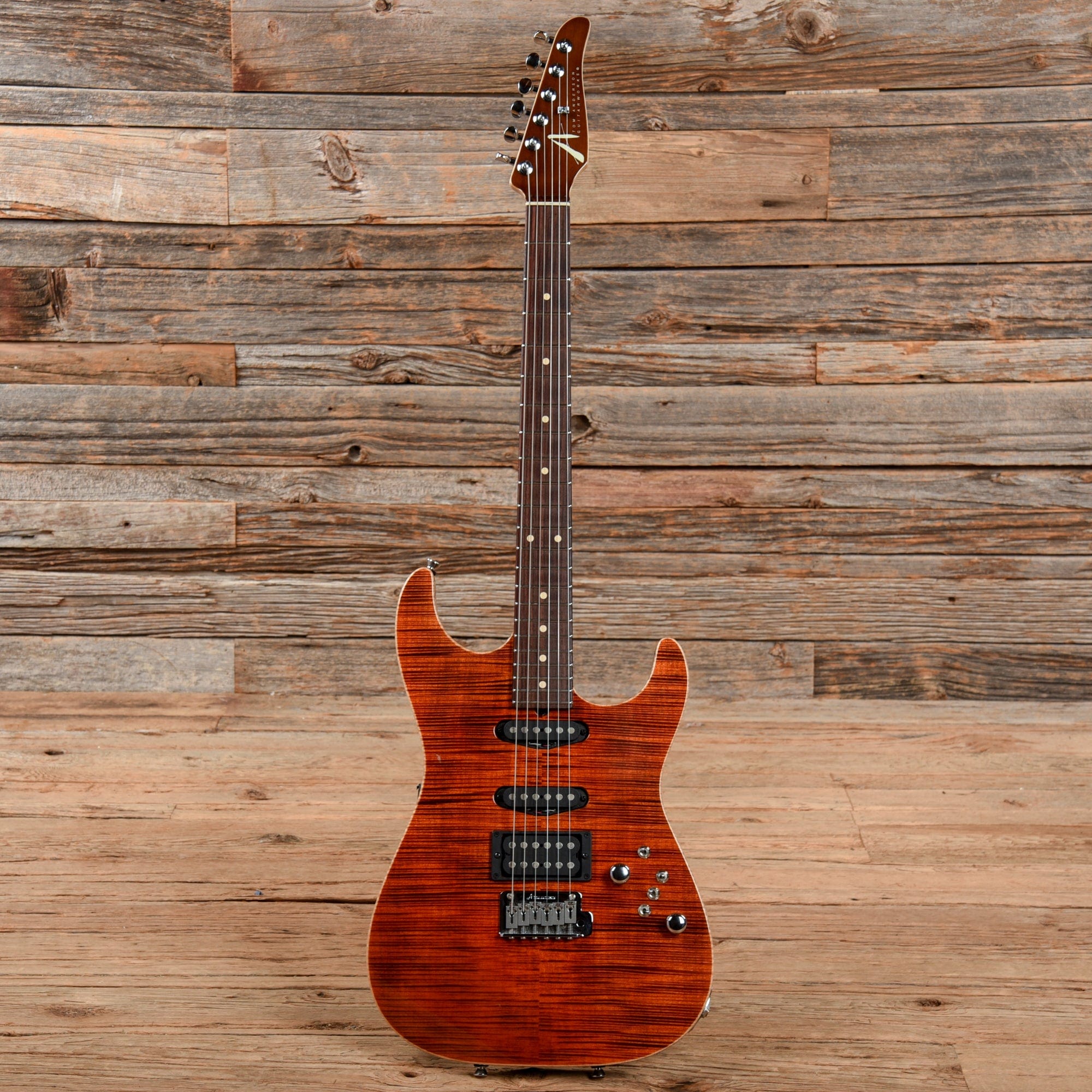 Tom Anderson Hollow Drop Top HSS 6120 Tiger Eye – Chicago Music 