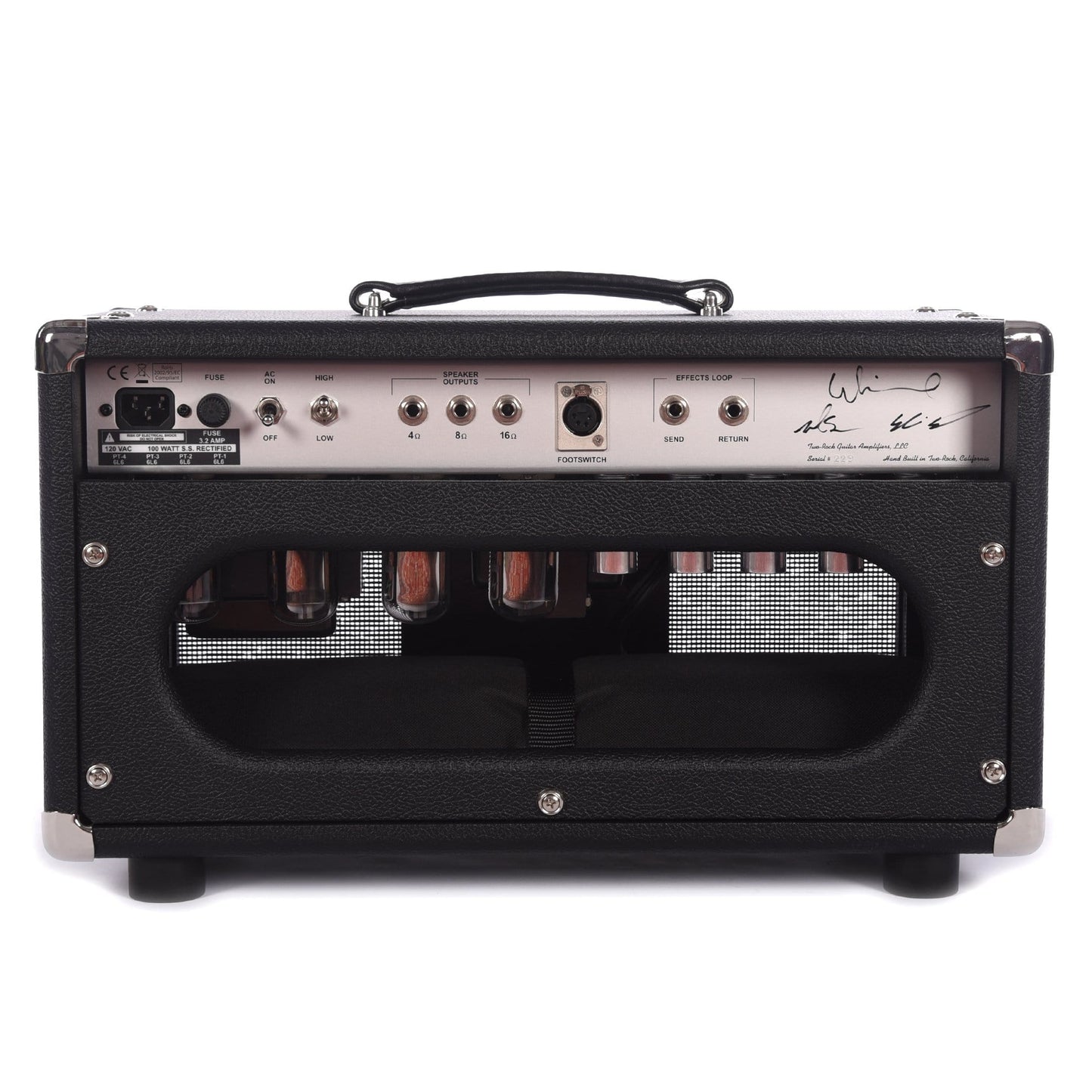 Two Rock Classic Reverb Signature Silver Anodized 100w Head w/Footswitch & Silver Skirted Knobs Amps / Guitar Heads