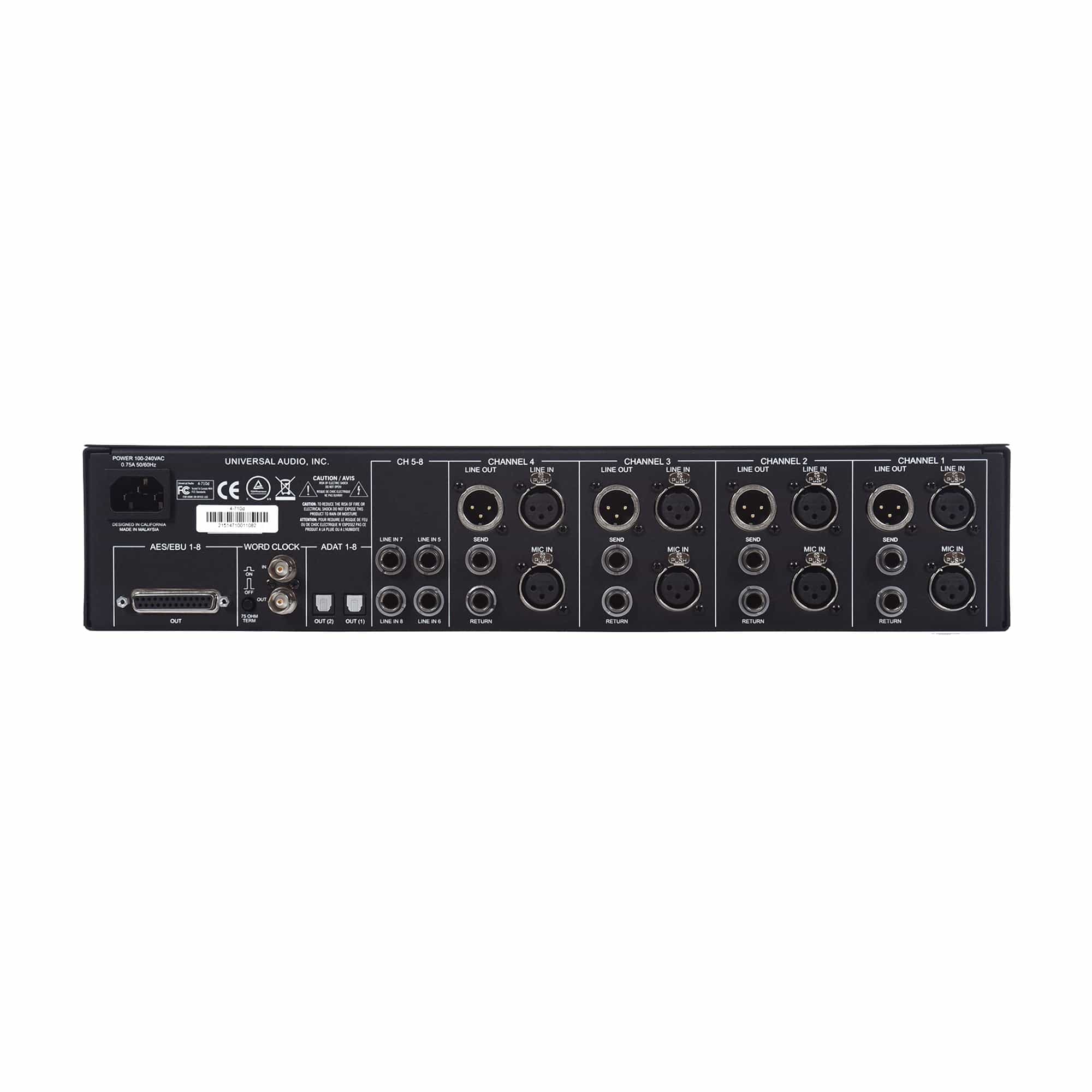 Universal Audio 4-710d Four-Channel Mic Pre Pro Audio / Outboard Gear