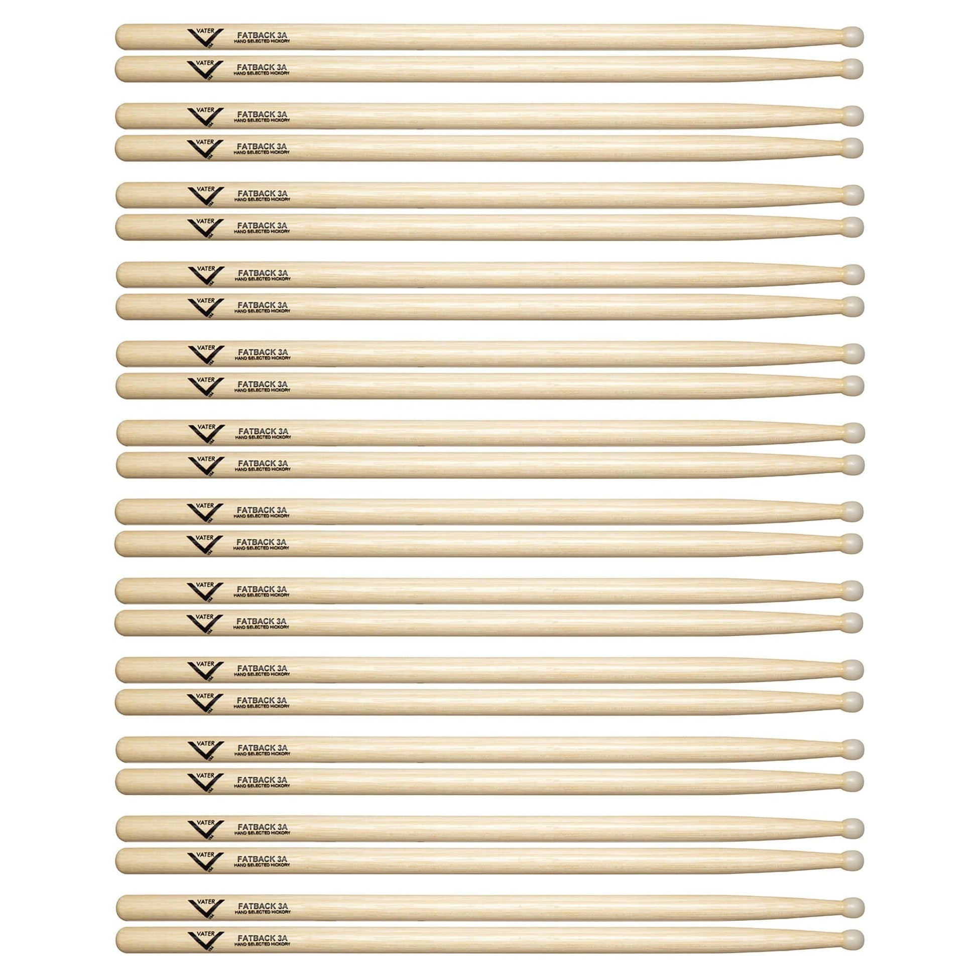 Vater Hickory 3A Fatback Nylon Tip Drum Sticks (12 Pair Bundle) Drums and Percussion / Parts and Accessories / Drum Sticks and Mallets