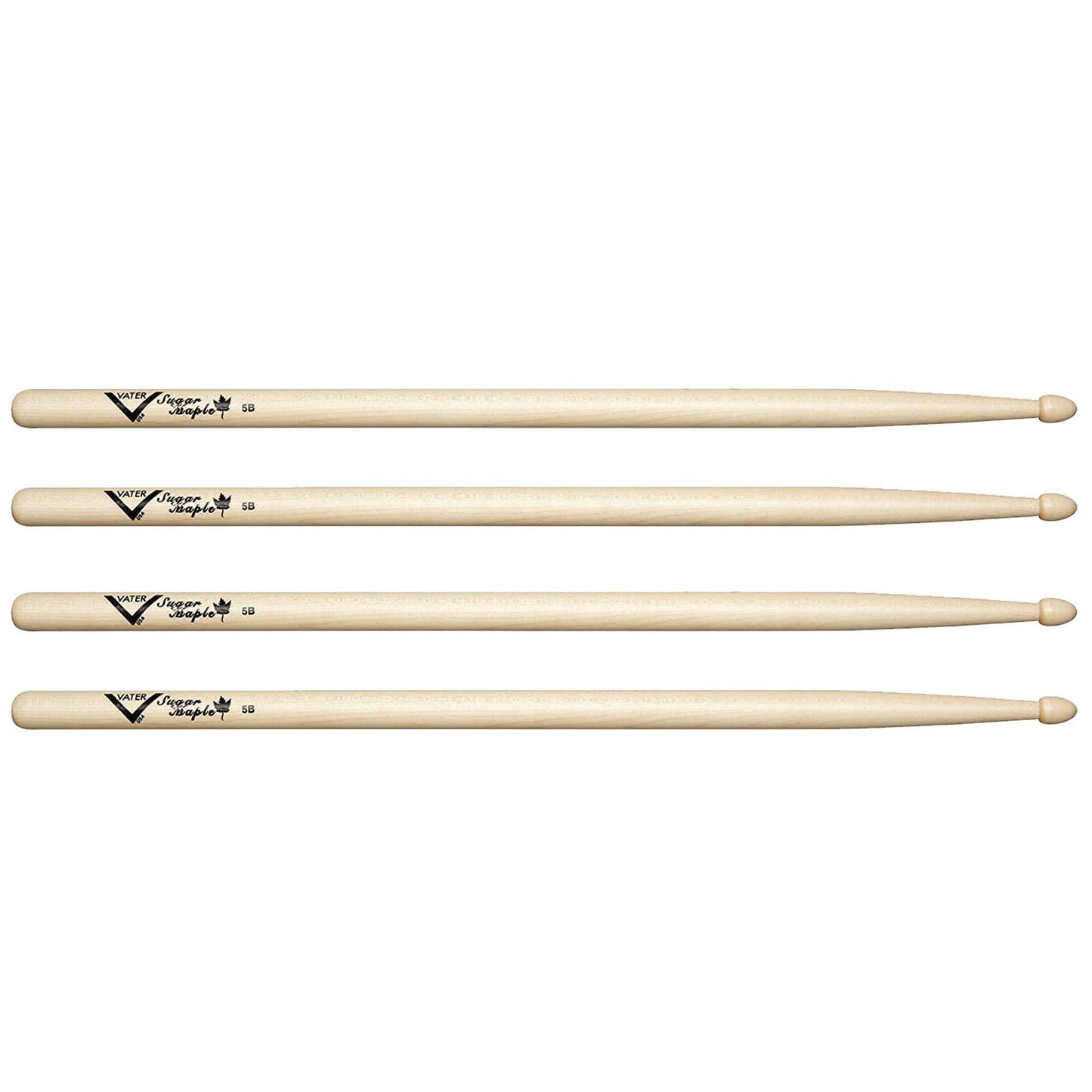 Vater Sugar Maple 5B Wood Tip Drum Sticks (2 Pair Bundle) Drums and Percussion / Parts and Accessories / Drum Sticks and Mallets