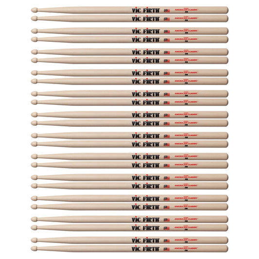 Vic Firth American Classic 2B Wood Tip Drum Sticks (12 Pair Bundle) Drums and Percussion / Parts and Accessories / Drum Sticks and Mallets