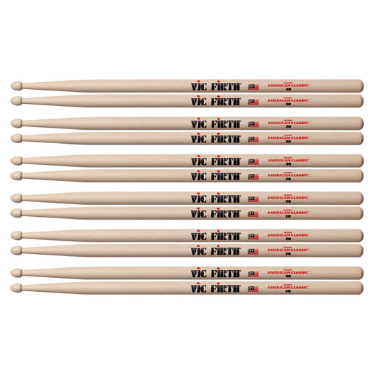 Vic Firth American Classic 2B Wood Tip Drum Sticks (6 Pair Bundle) Drums and Percussion / Parts and Accessories / Drum Sticks and Mallets