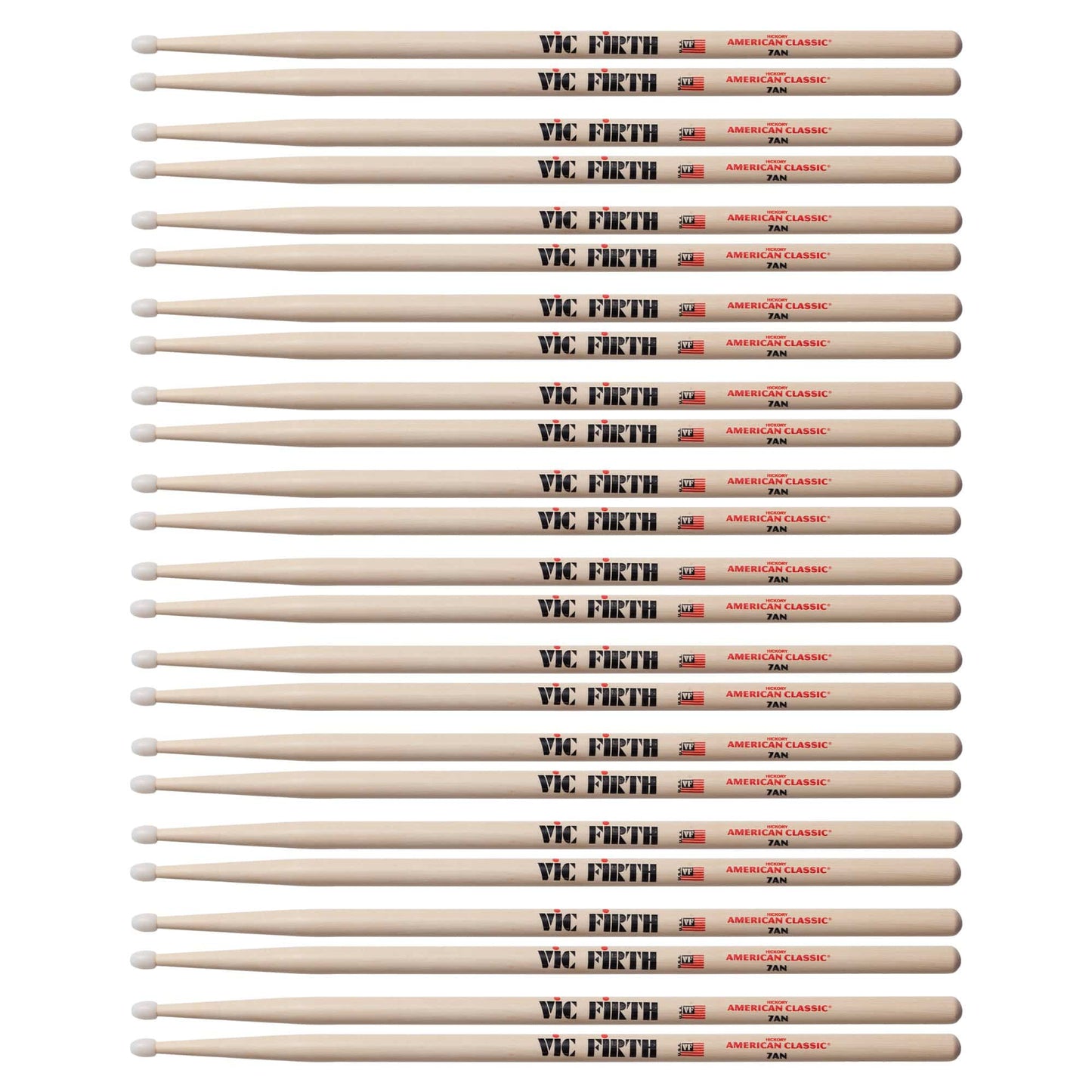 Vic Firth American Classic 7A Nylon Tip Drum Sticks (12 Pair Bundle) Drums and Percussion / Parts and Accessories / Drum Sticks and Mallets