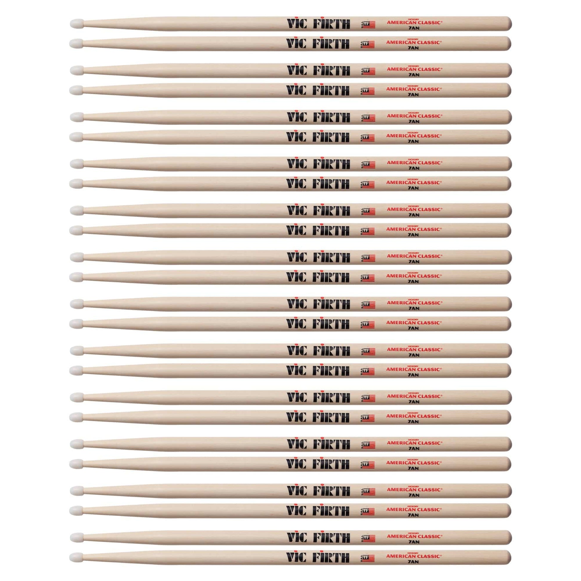 Vic Firth American Classic 7A Nylon Tip Drum Sticks (12 Pair Bundle) Drums and Percussion / Parts and Accessories / Drum Sticks and Mallets