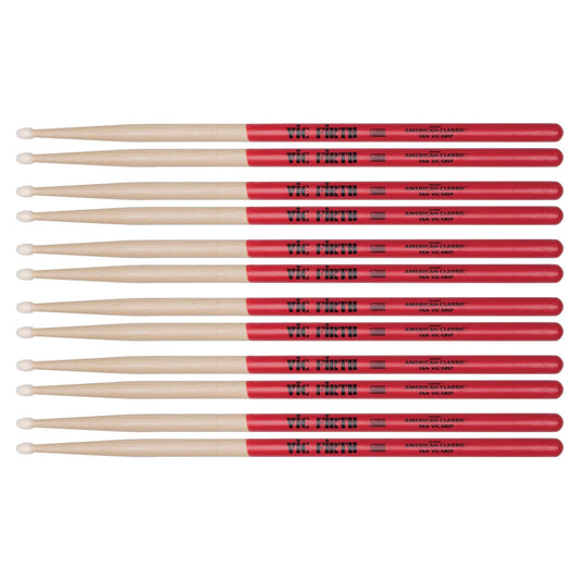 Vic Firth American Classic 7A Vic Grip Nylon Tip Drum Sticks (6 Pair Bundle) Drums and Percussion / Parts and Accessories / Drum Sticks and Mallets