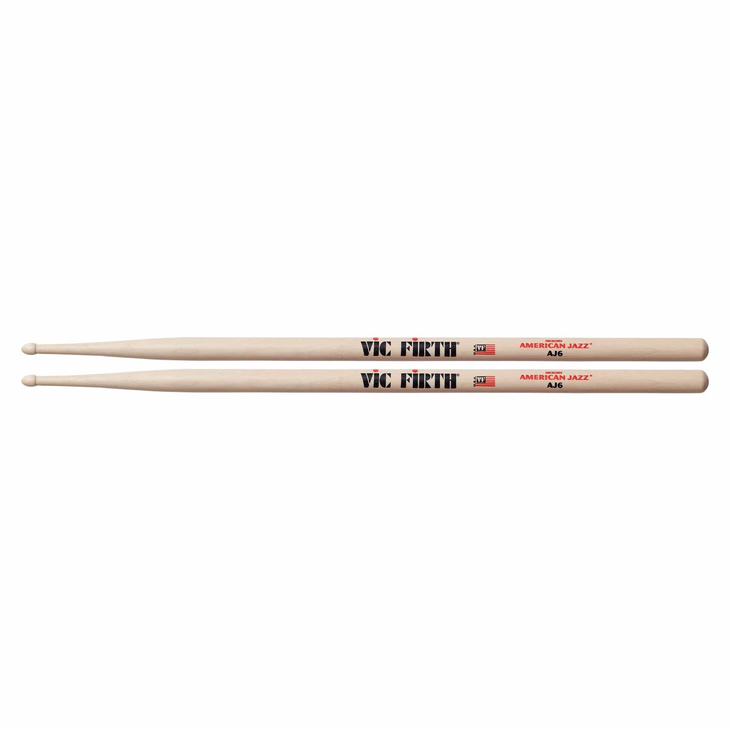 Vic Firth American Jazz AJ6 Wood Tip Drum Sticks Drums and Percussion / Parts and Accessories / Drum Sticks and Mallets