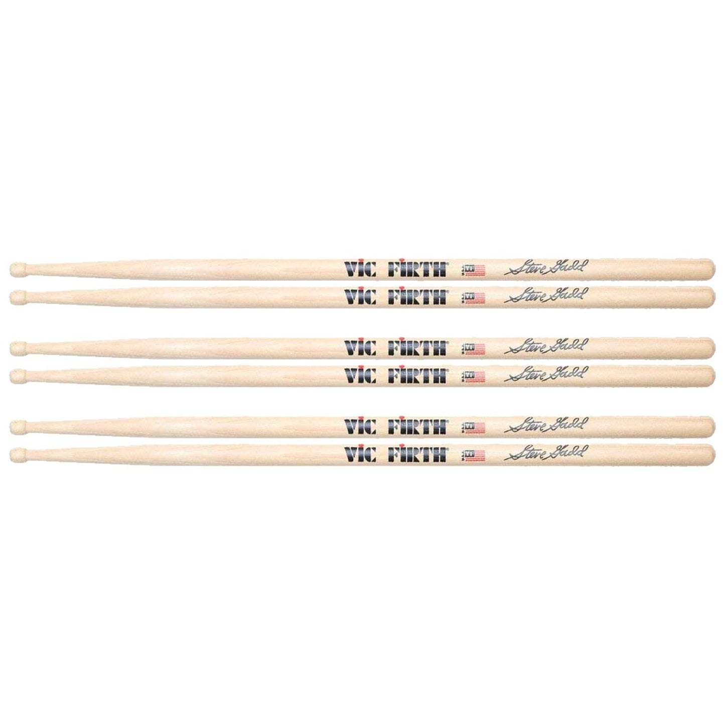 Vic Firth SSG2 Steve Gadd Natural Drum Sticks 3 Pack Bundle Drums and Percussion / Parts and Accessories / Drum Sticks and Mallets