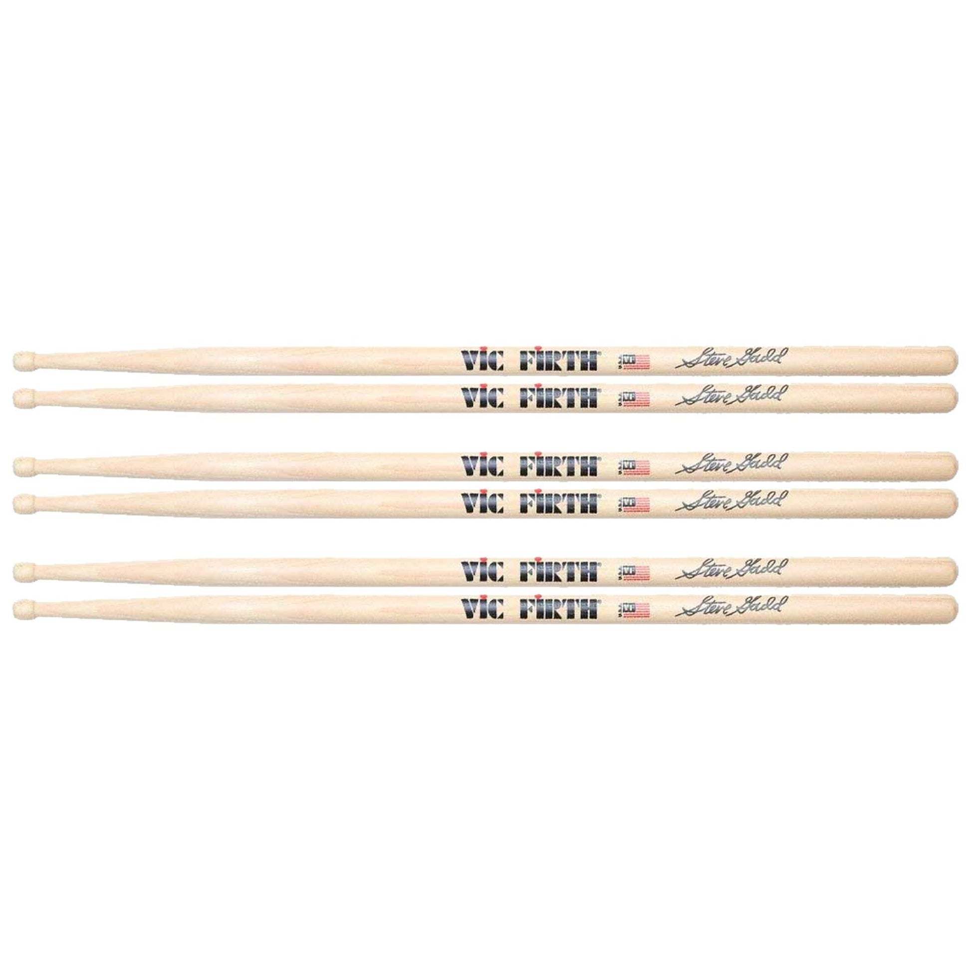 Vic Firth SSG2 Steve Gadd Natural Drum Sticks 3 Pack Bundle Drums and Percussion / Parts and Accessories / Drum Sticks and Mallets