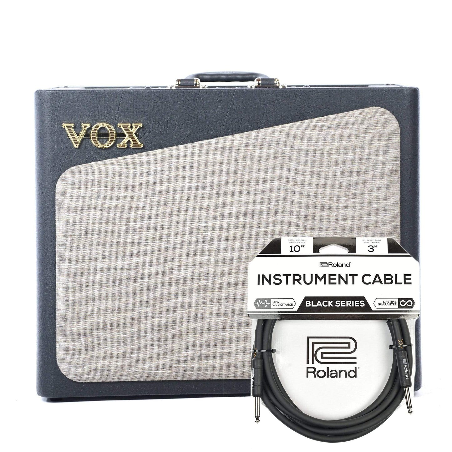 Vox AV30G 30W 1x10" Analog Modeling Combo Amp Cable Bundle Amps / Guitar Combos