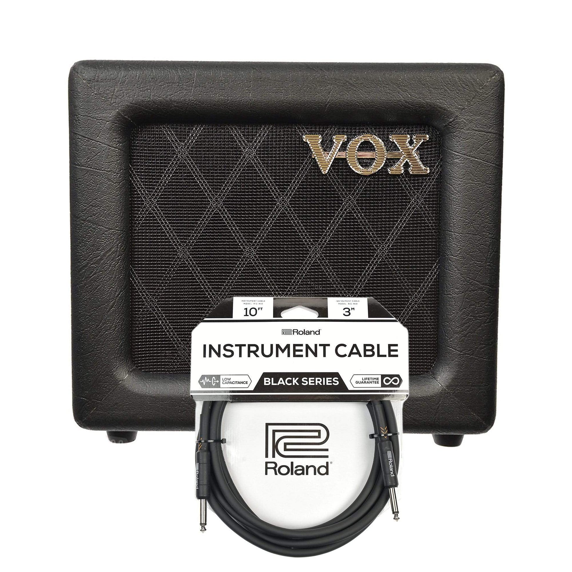 Vox Mini 3 G2 Modeling Battery Powered Combo Black Cable Bundle Amps / Guitar Combos