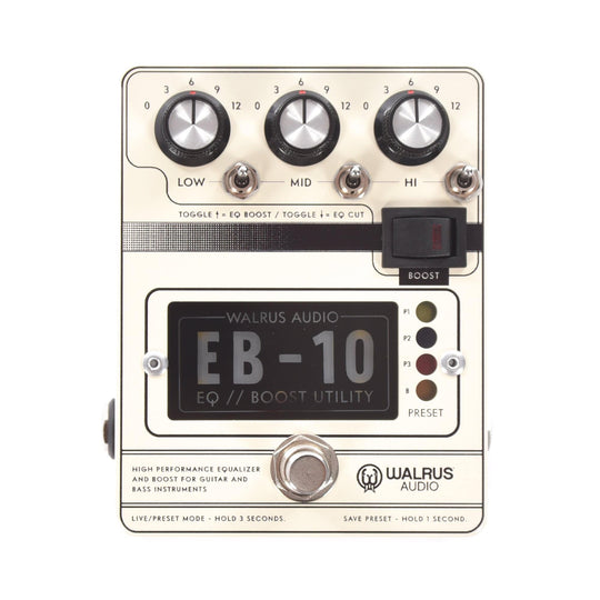 Walrus Audio EB-10 Preamp/EQ/Boost Cream Effects and Pedals / Overdrive and Boost