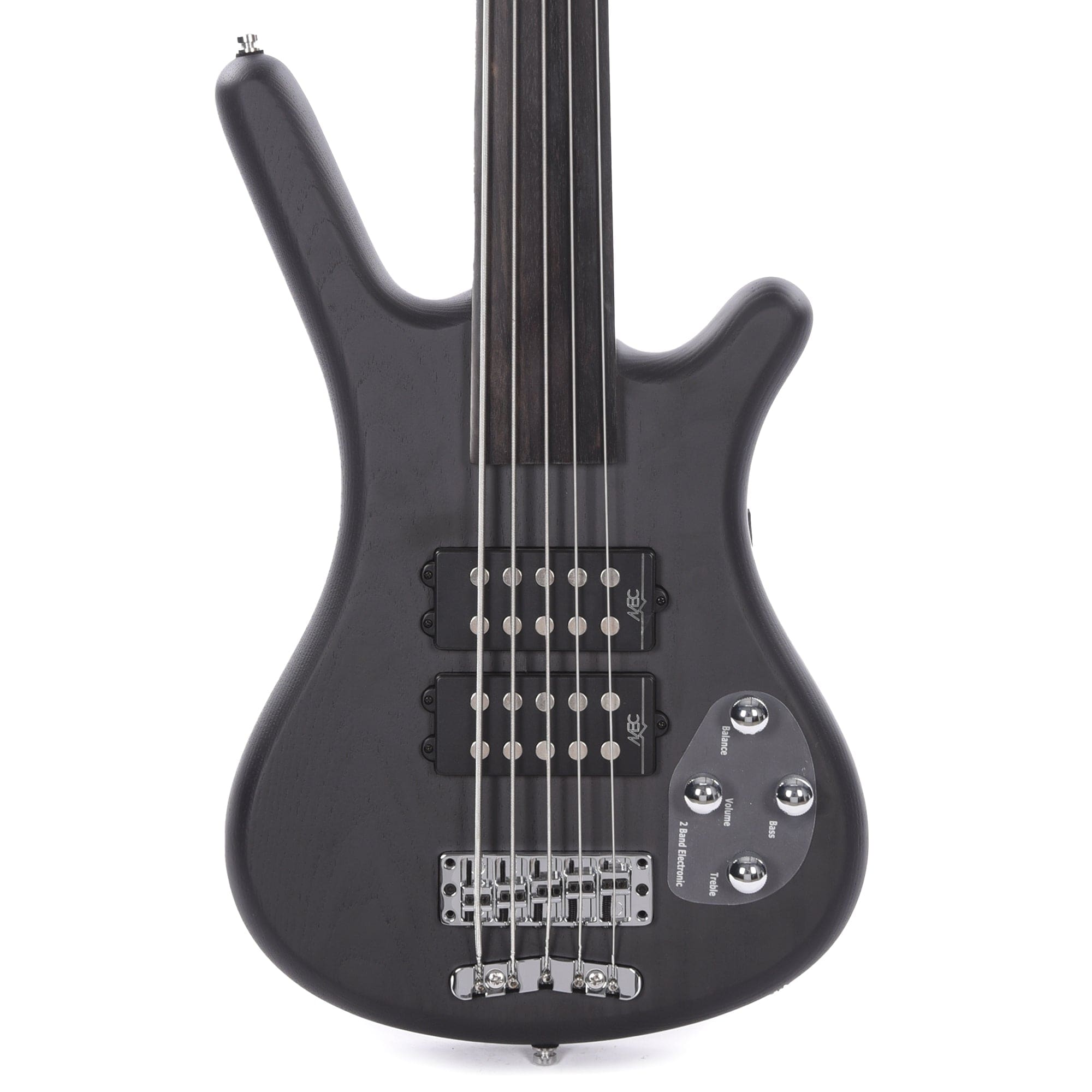 Warwick RockBass Corvette 
 5-String Nirvana Black Transparent Satin –  Chicago Music Exchange