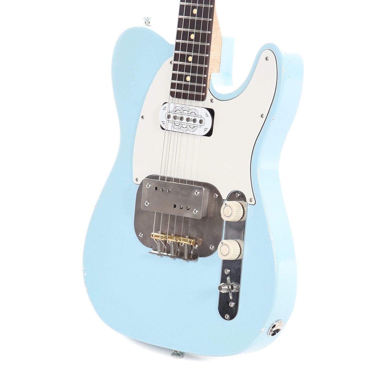 Waterslide T-Style Coodercaster Sonic Blue w/Mojo Lap Steel & Gold Foil Pickup Electric Guitars / Solid Body,Electric Guitars / Travel / Mini