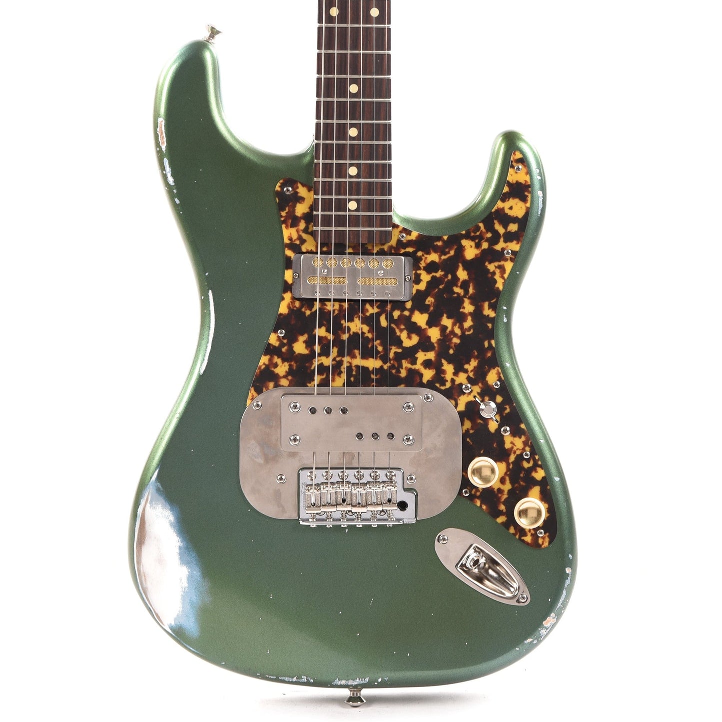 Waterslide S-Style Coodercaster Aged 'Greened Out Blue' Nitro Finish Electric Guitars / Solid Body