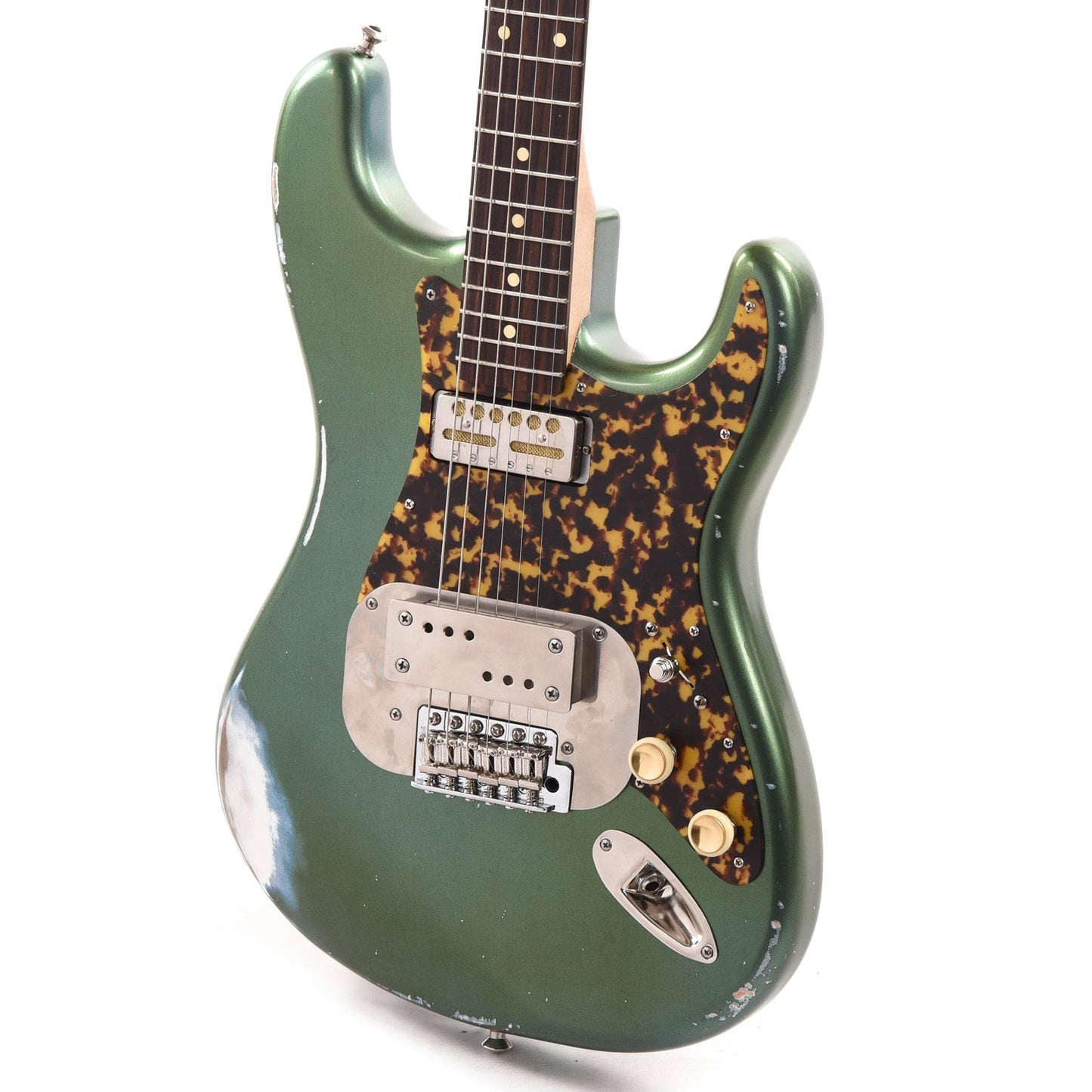 Waterslide S-Style Coodercaster Aged 'Greened Out Blue' Nitro Finish Electric Guitars / Solid Body