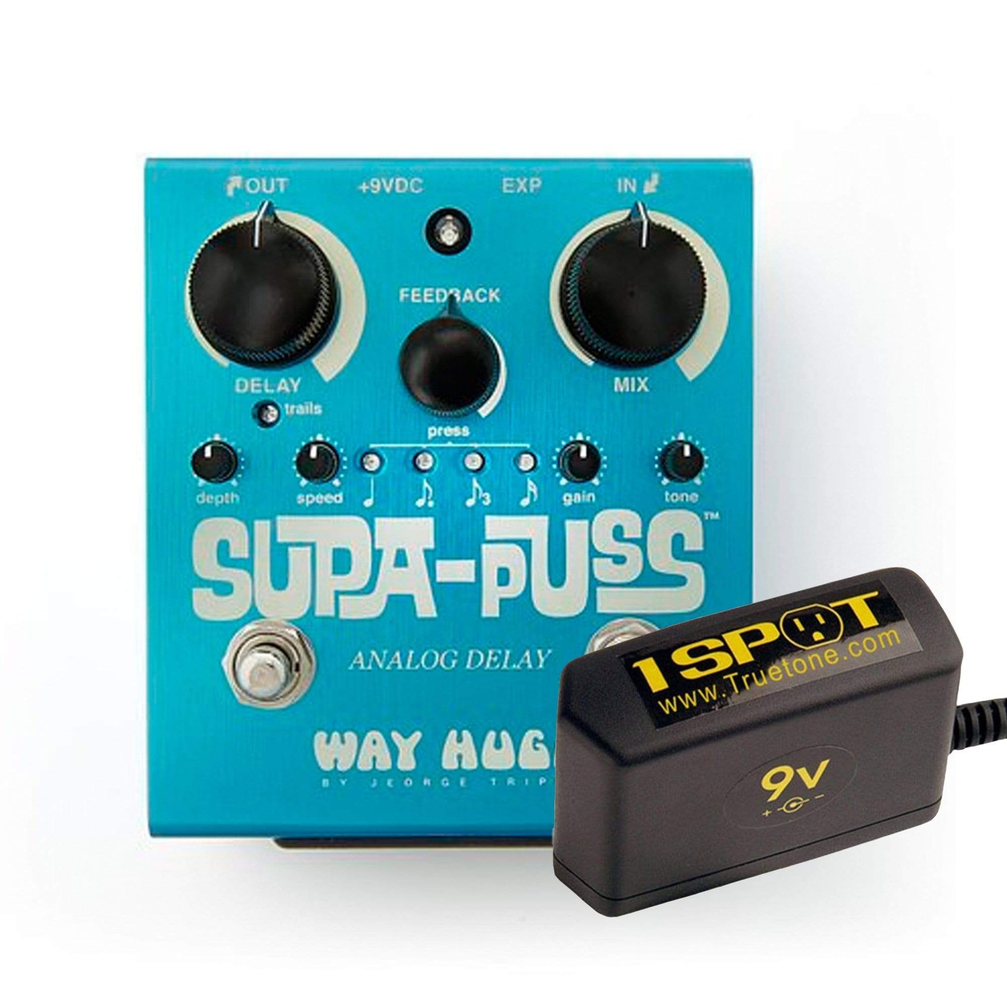 Way Huge WHE707 Supa-Puss Analog Delay w/Tap Tempo Bundle