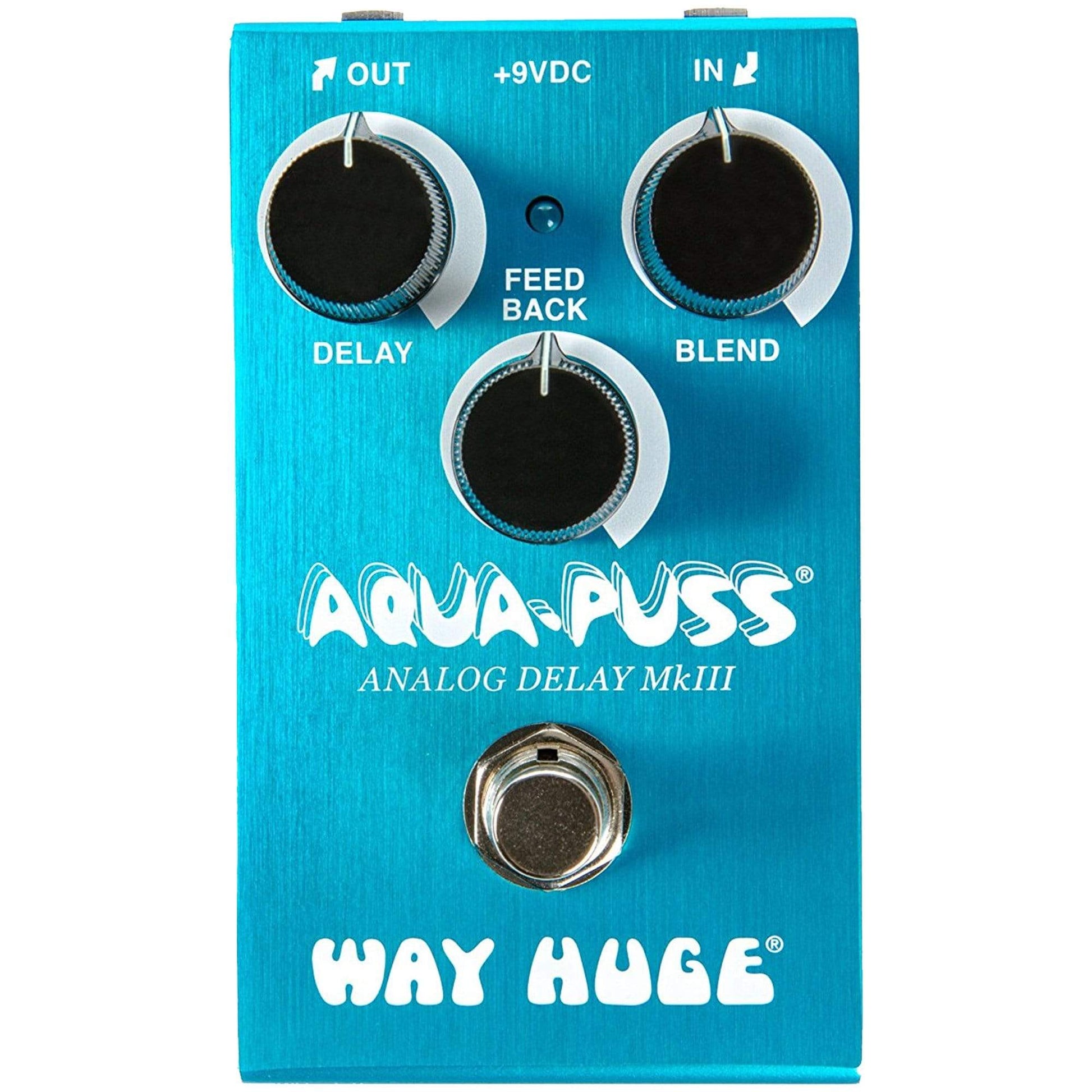 Way Huge Electronics WM71 Aqua-Puss Mini Analog Delay Bundle w/ Truetone 1 Spot Space Saving 9v Adapter Effects and Pedals / Delay