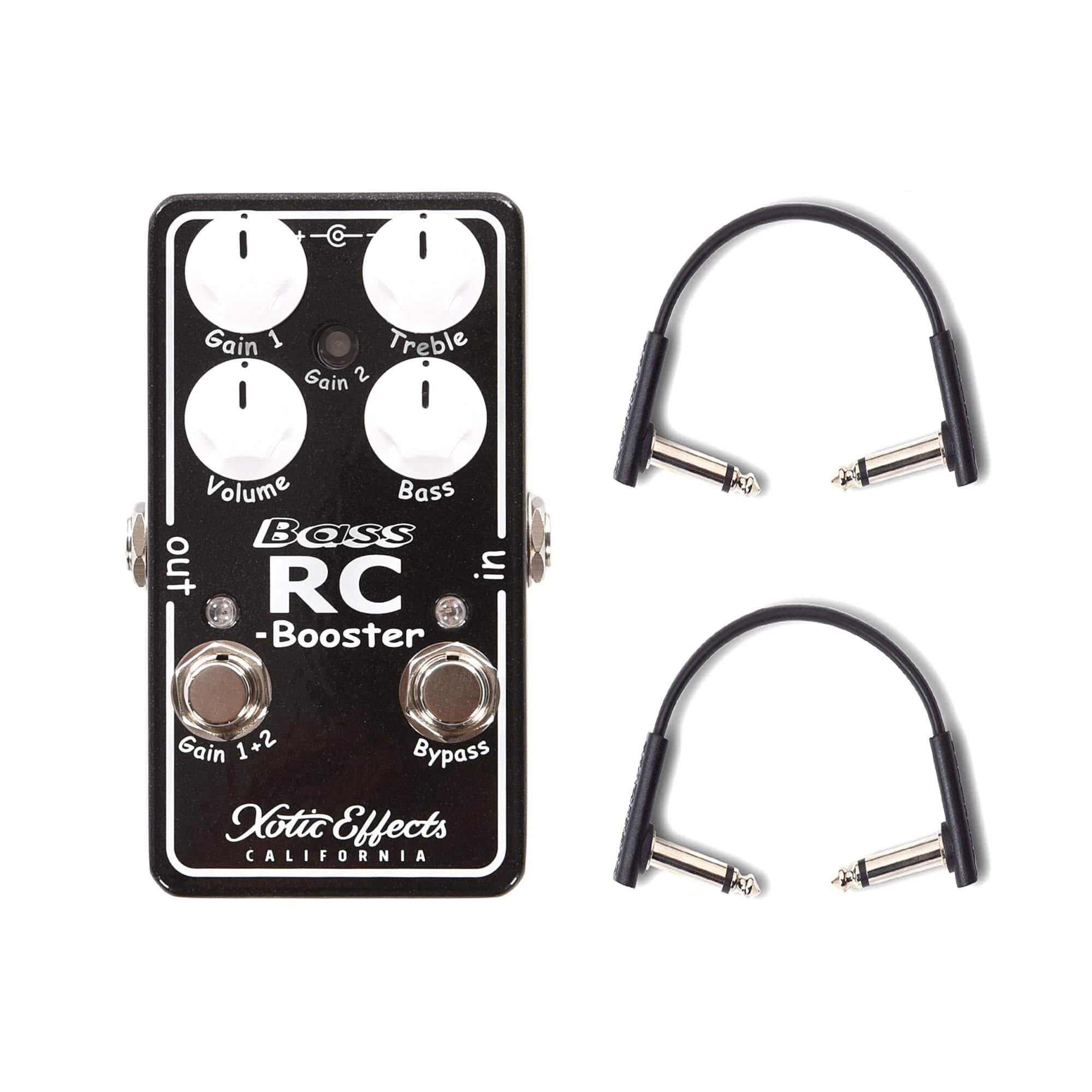 Xotic Bass RC Booster V2 w/(2) RockBoard Flat Patch Cables