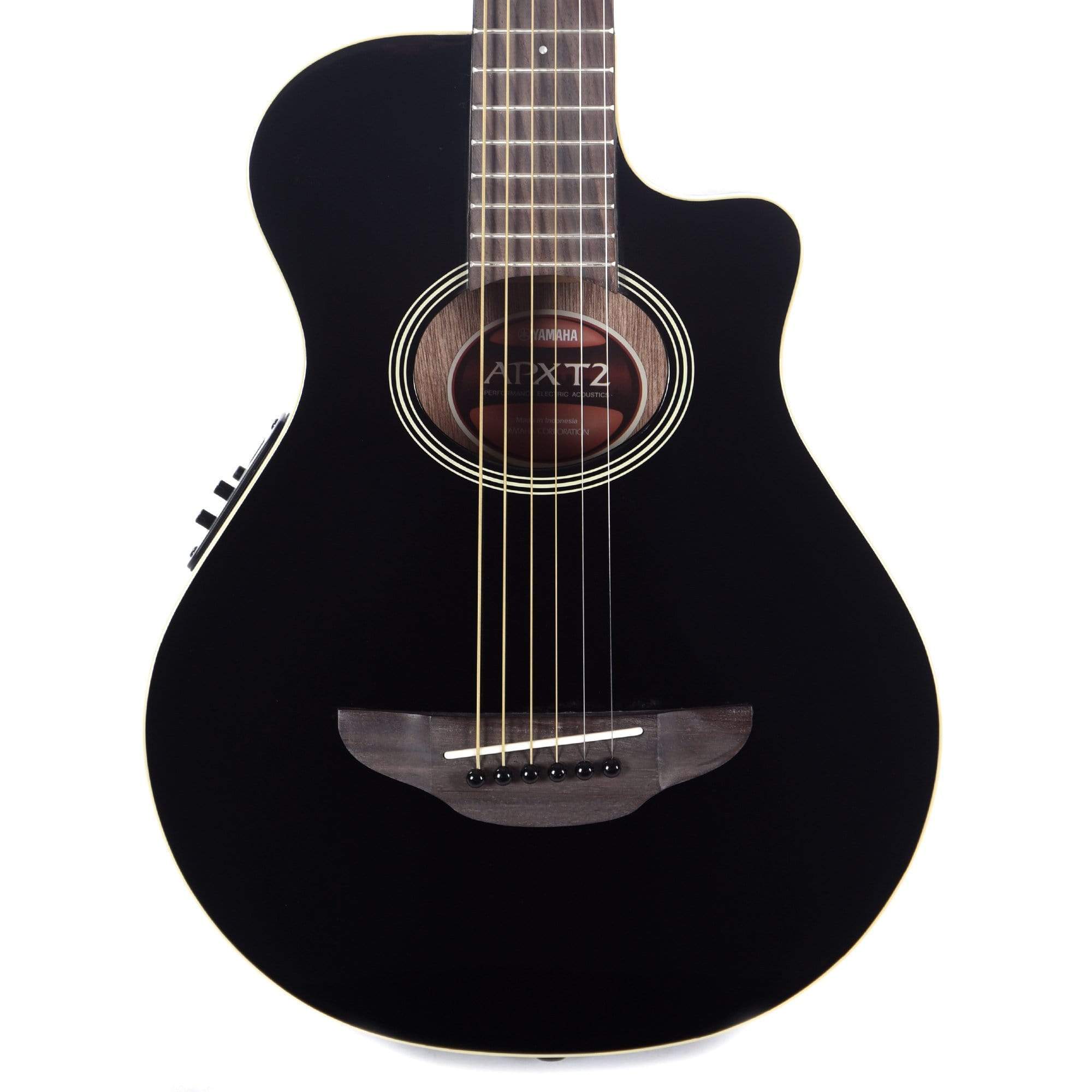 Yamaha 3/4-Size Thinline Spruce/Meranti Black w/Pickup Acoustic Guitars / Built-in Electronics