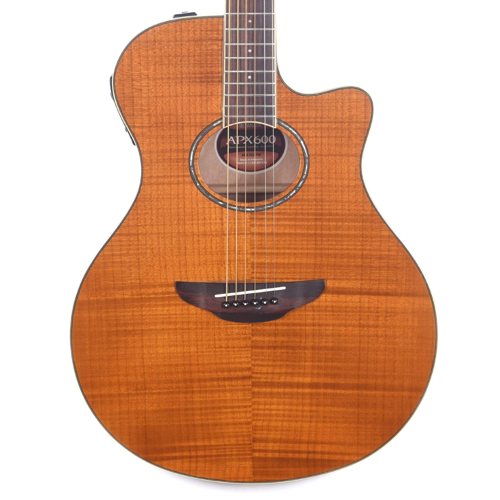 Yamaha APX600FM Flame Maple Amber Acoustic-Electric Guitar Acoustic Guitars / Built-in Electronics